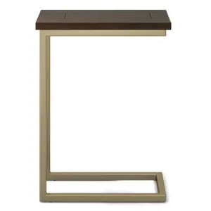 Skyler - C Side Table - Dark Brown / Gold