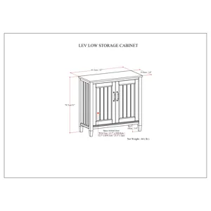 Lev - Low Storage Cabinet - Smoky Brown