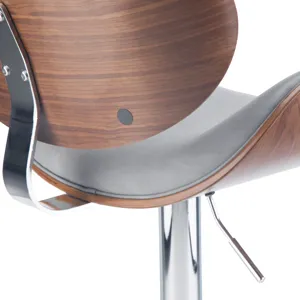 Marana - Bentwood Adjustable Swivel Bar Stool - Stone Grey