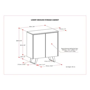 Lowry - Medium Storage Cabinet - Oak Veneer