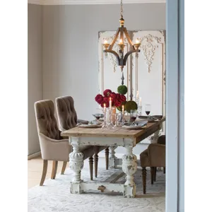 Alcott - Dining Table - Brown / Antique White