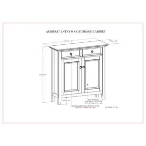 Amherst - Entryway Storage Cabinet - Hickory Brown