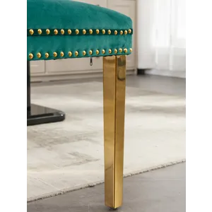 Nikki - Modern, High-End Tufted Solid Wood Contemporary Velvet Upholstered Dining Chair With Golden 