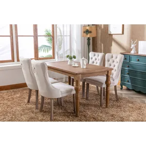 Nikki - Modern, High-End Tufted Solid Wood Contemporary Velvet Upholstered Dining Chair With Wood Le