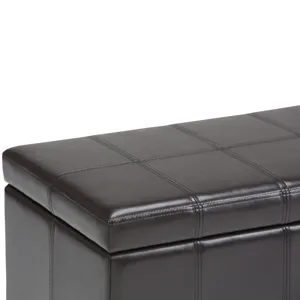 Amelia - Storage Ottoman Bench - Tanners Brown