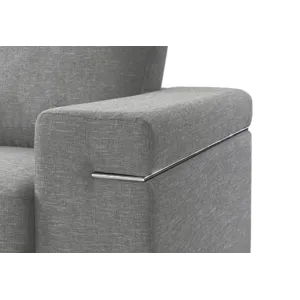 Gianna - Light Gray Woven Fabric Loveseat