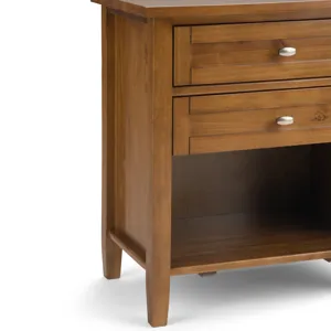 Warm Shaker - Bedside Table - Light Golden Brown