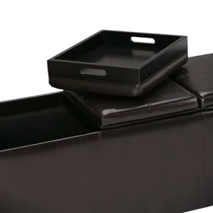 Avalon - Storage Ottoman - Tanners Brown