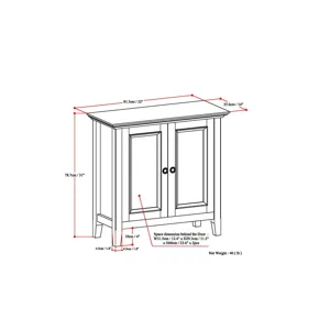 Amherst - Low Storage Cabinet - Hickory Brown