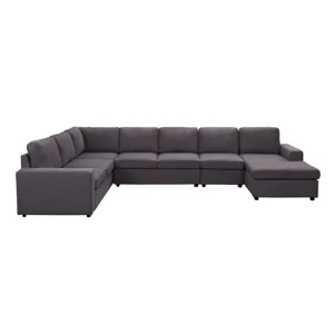 Tifton - Modular Sectional Sofa With Reversible Chaise - Dark Gray Linen