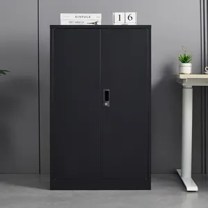 Metal Storage Cabinet With Locking Doors And Adjustable Shelf, Folding Filing Storage Cabinet, Foldi
