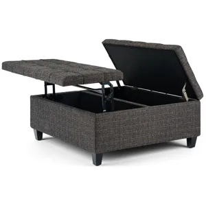 Harrison - Coffee Table Storage Ottoman - Ebony