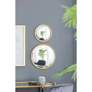 Round Mirror, Circle Mirror With Iron Frame For Living Room Bedroom Vanity Entryway Hallway - Gold