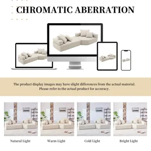 Oversized Modular Sectional Sofa, Luxury Boucle Floor Couch Set, Convertible Sleeper Couch, Spacious