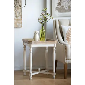 Square Alcott Side Table - White