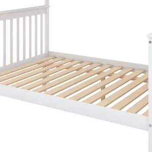 Twin Over Full Bunk Bed With Trundle And Staircase - White
