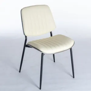 Dining Chairs (Set of 2) Mid-Century Modern Retro Faux Leather Chair With Walnut Bentwood Back Uphol