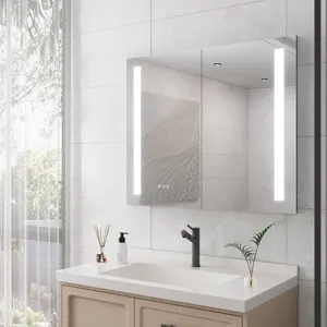 36 x 30\" Medicine Cabinet With LED Vanity Mirror, Anti-Fog, Dimmable, Recessed Or Surface Mount, Al