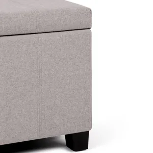 Dover - Storage Ottoman Bench - Cloud Grey