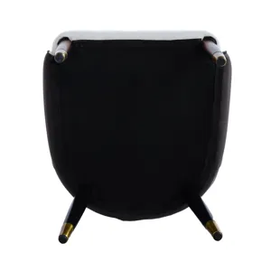 Modern PU Sponge-Filled Dining Chair, Solid Wood Metal Legs, Suitable For Restaurants, Living Rooms 