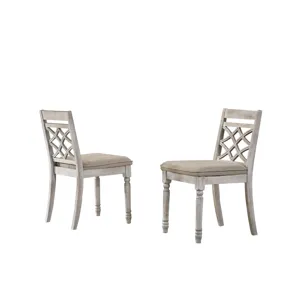 Havanna - 19\" Wide Contemporary Fabric Chair With Cushion (Set of 2) - Off White