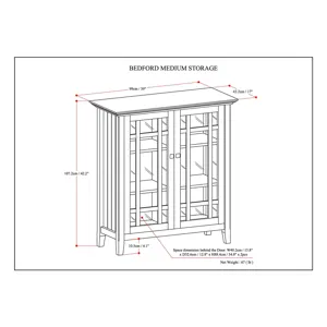 Bedford - Medium Storage Cabinet - Rustic Natural Aged Brown