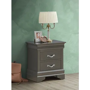 Lorana - G6502-N Nightstand - Metalic Black