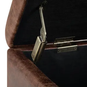 Dover - Storage Ottoman Bench - Distressed Umber Brown