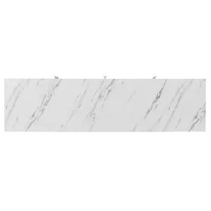 Modern Sideboard With Four Doors, Metal Handles & Legs And Adjustable Shelves Kitchen Cabinet - Whit