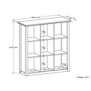 Artisan - 9 Cube Bookcase and Storage Unit - White