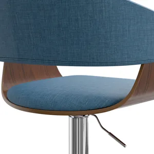 Lowell - Adjustable Swivel Bar Stool - Blue