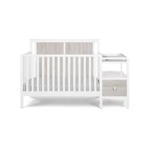 Connelly - 4-in-1 Crib and Changer Combo - White/Rockport Gray