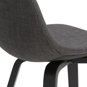 Randolph - Bentwood Counter Height Stool (Set of 2) - Charcoal Grey / Black