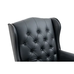 Executive Office Chair, High Back Reclining Comfortable Desk Chair With Smooth Glide Caster Wheels -