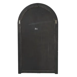 Arch Wood Wall Mirror - Brown Antique White