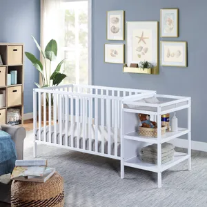 Palmer - 3-in-1 Convertible Crib / Changer Combo - White