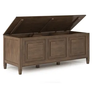 Connaught - Storage Bench Trunk - Natural Aged Brown