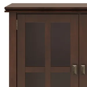 Artisan - Wide 4 Door Storage Cabinet - Russet Brown