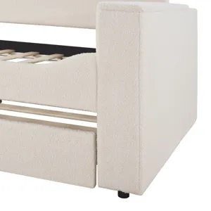 Twin Size Upholstered Daybed With Storage Armrests, Trundle And Latest Integrated Bluetooth Audio Sy