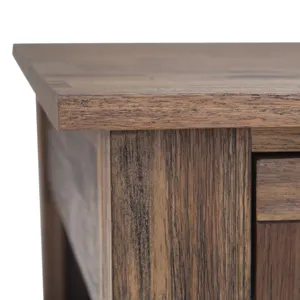 Monroe - Square Coffee Table - Rustic Natural Aged Brown