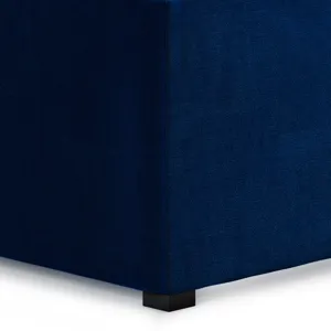 Avalon - Square Coffee Table Storage Ottoman - Blue