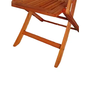 Foldable Patio Dining Set, Folding Chairs, Indoor And Outdoor Universal (Set of 4) - Teak
