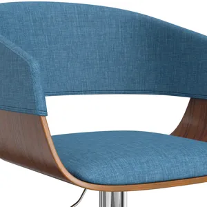 Lowell - Adjustable Swivel Bar Stool - Blue