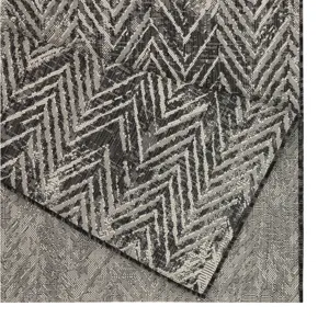 Sunshine - 2\'7\" X 7\'3\" Polypropylene, Indoor / Outdoor Area Rug - Anthracite