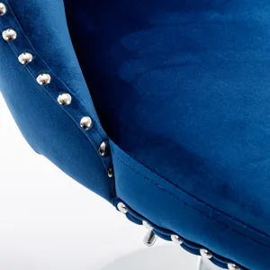 Swivel Velvet Barstools Adjusatble Seat Height From 25-33\", Modern Upholstered Chrome Base Bar Stoo