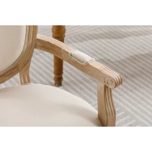 French Style Solid Wood Dining Chair (Set of 2) - Cream