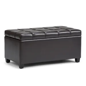 Sienna - Storage Ottoman Bench - Tanners Brown