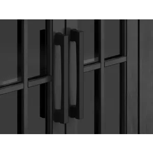 Bridgevine Home - Essex 97\" Fireplace TV Stand Console - Black and Whiskey Finish