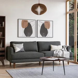 Livingston - 76\" Sofa - Charcoal Grey