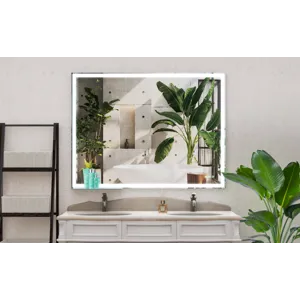LED Bathroom Vanity Mirror Wall Mounted, Adjustable White / Warm / Natural Lights Anti-Fog Touch Swi